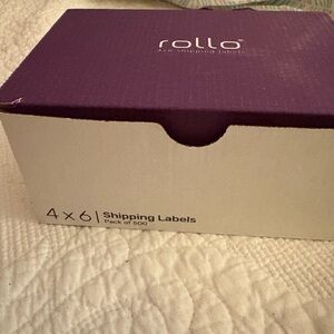 Rollo Purple and White 4x6 Shipping Labels - Pack of 500